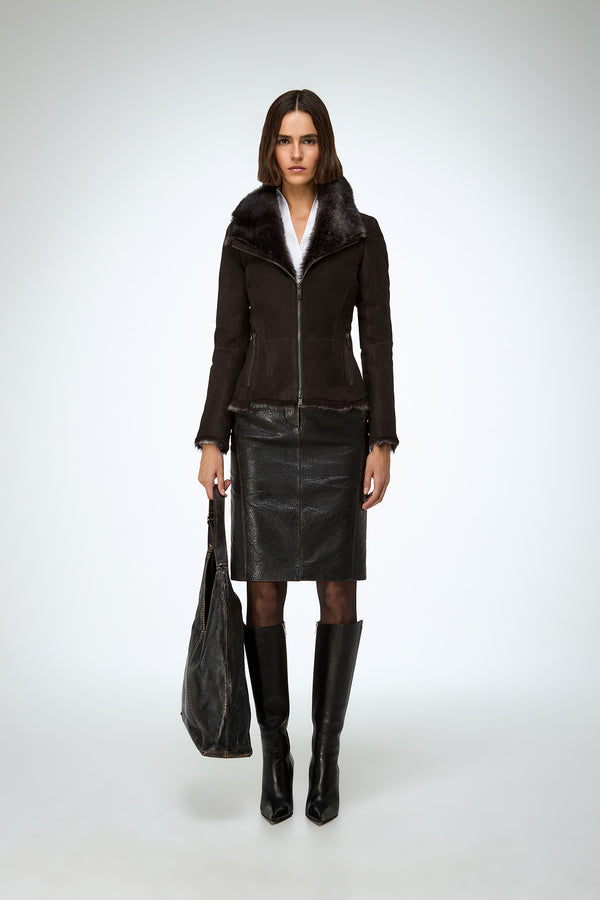 Vittoria - Brown Shearling Jacket
