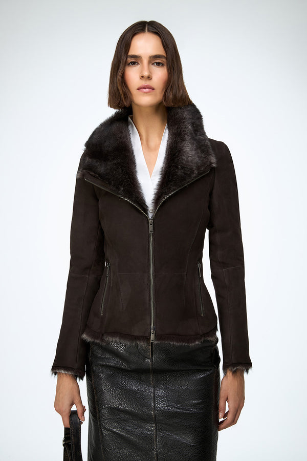 Vittoria - Brown Shearling Jacket