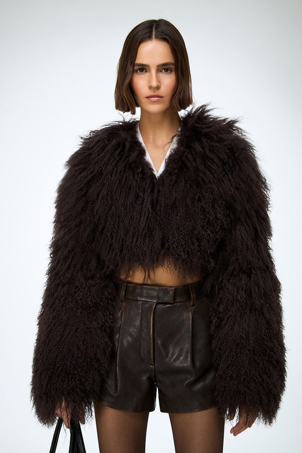 Deborah - Brown Shearling Jacket