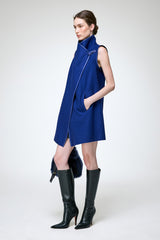 Melina - Blaue Wollweste