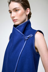 Melina - Blaue Wollweste
