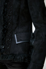 Estela - Schwarze Lammfelljacke