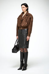 Clara - Tobacco Leather Jacket