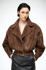 Clara - Tobacco Leather Jacket