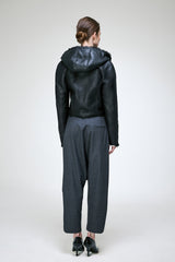 Ida - Schwarze Lammfelljacke