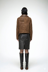 Valentina - Olive Leather Jacket