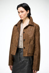 Valentina - Olive Leather Jacket