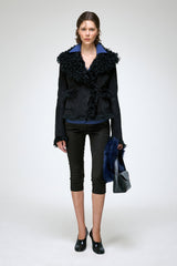 Filipa - Schwarze Lammfelljacke