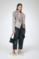 Filipa - Graue Lammfelljacke