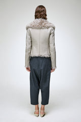 Filipa - Graue Lammfelljacke