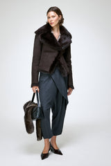 Aurora - Braune Lammfelljacke