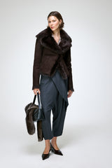 Aurora - Braune Lammfelljacke