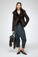 Aurora - Braune Lammfelljacke