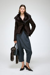 Aurora - Braune Lammfelljacke