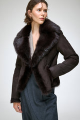 Aurora - Braune Lammfelljacke