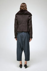 Aurora - Braune Lammfelljacke