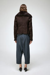 Aurora - Braune Lammfelljacke