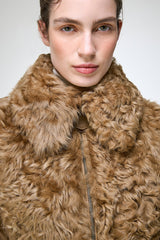 Lua - Kamelbraune Lammfelljacke