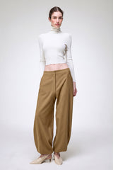 Nina - Khakifarbene Wollhose