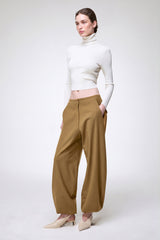 Nina - Khakifarbene Wollhose