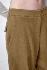 Nina - Khakifarbene Wollhose