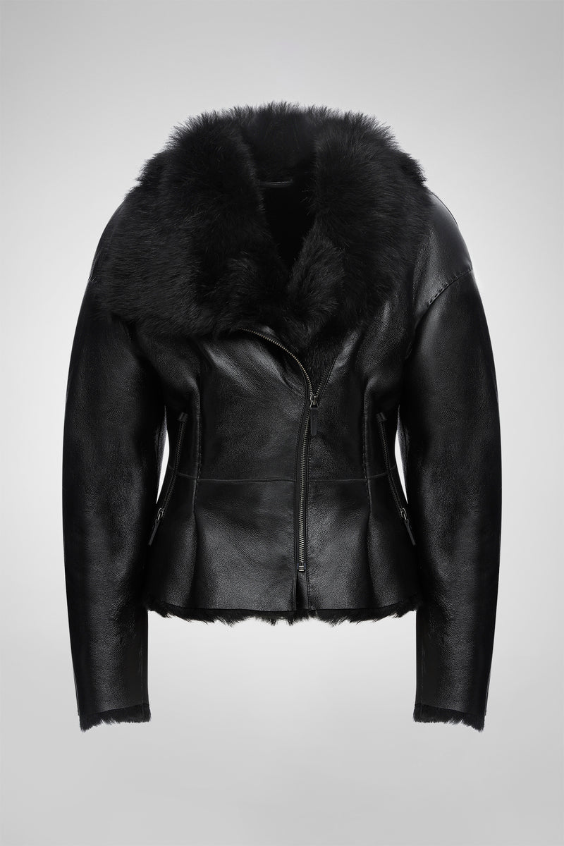 Luz - Black Shearling Jacket