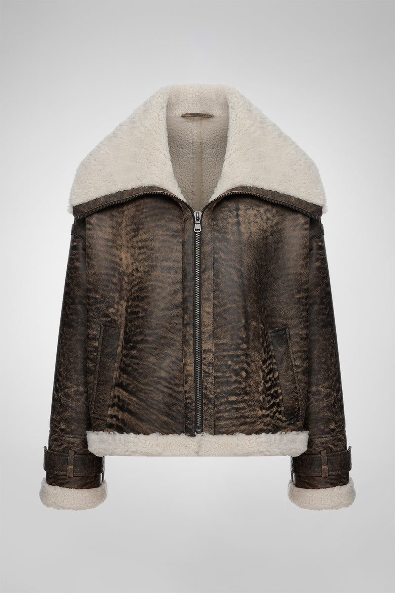 Carmen - Brown Shearling Jacket