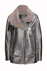 Grey Shearling Coat