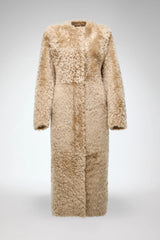VSP - Inesse - Beige Brown Shearling Coat