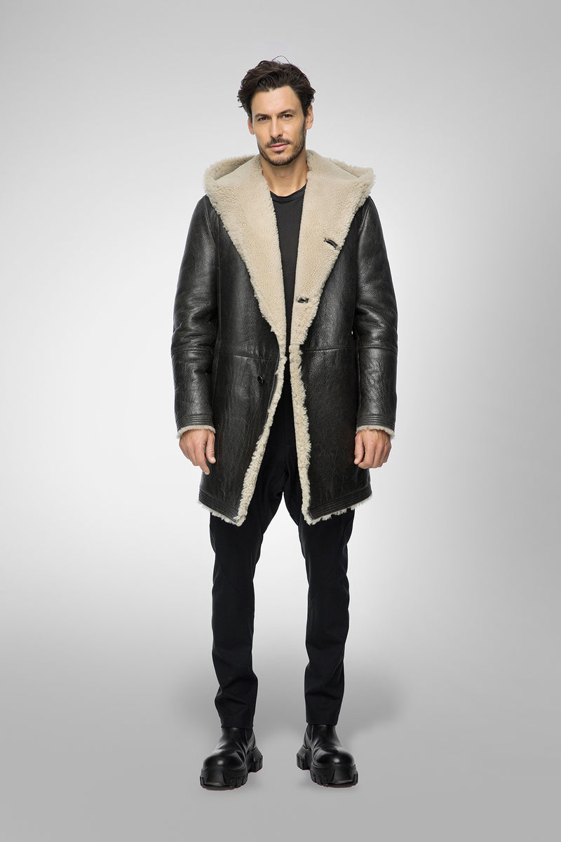 VSP - Teo - Anthracite Shearling Coat