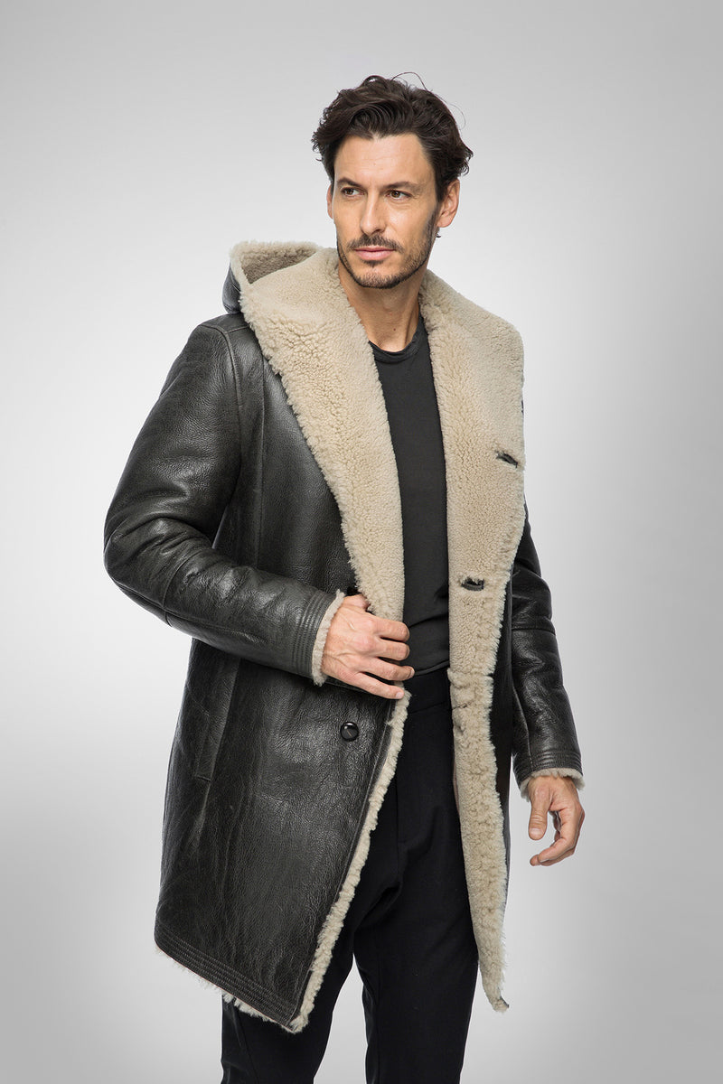 VSP - Teo - Anthracite Shearling Coat