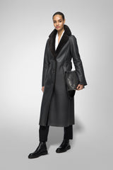 Hailey - Anthracite Shearling Coat