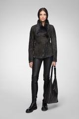 June - Dark Anthracite Shearling Jacket