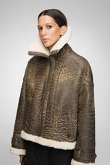 Carmen - Brown Shearling Jacket