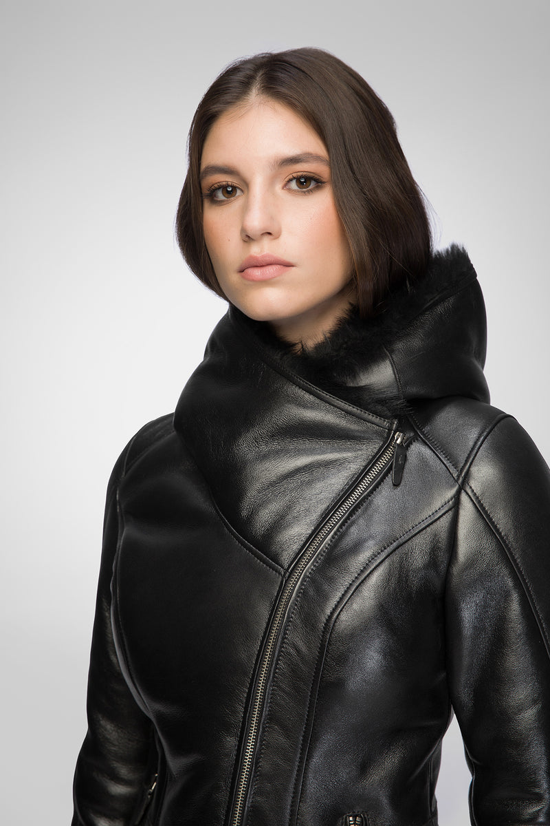 Estrella - Black Shearling Jacket