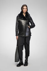 Paige - Stella Schwarze Shearling Jacke