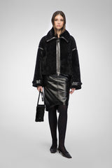 Serena - Black Shearling Jacket