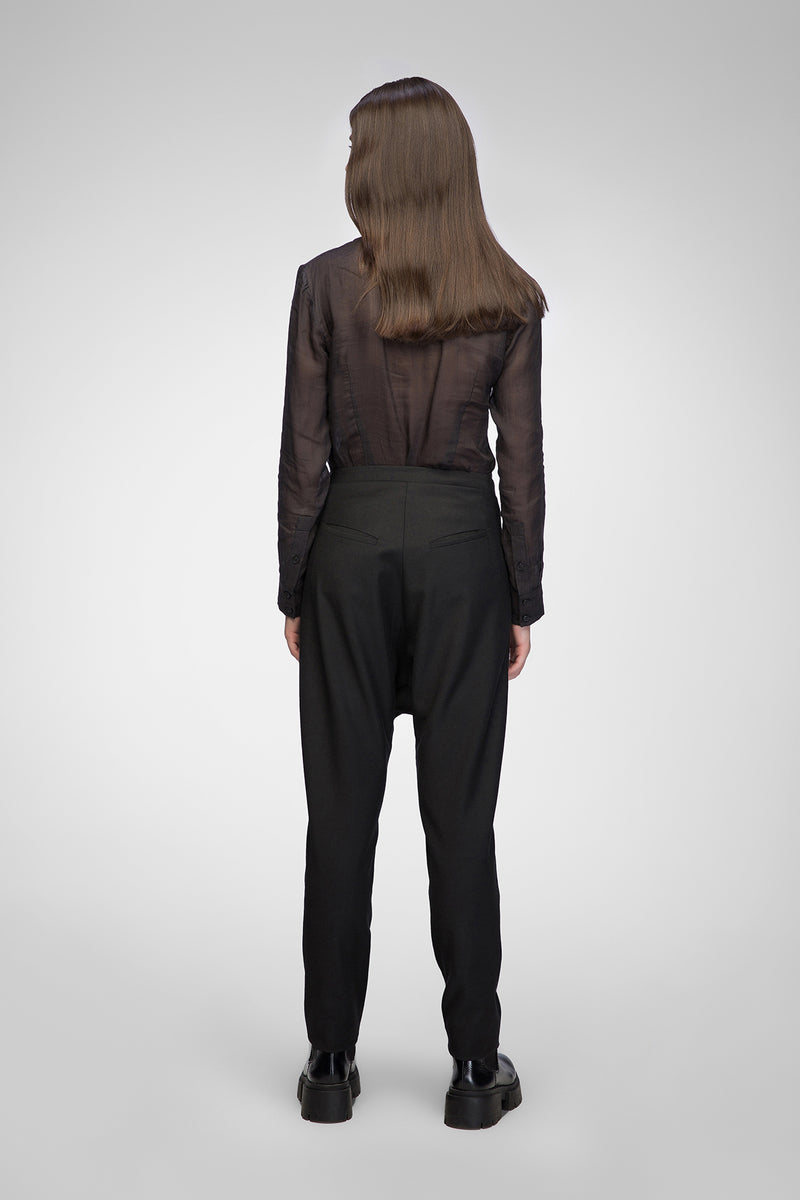 Hilda - Black Wool Pant