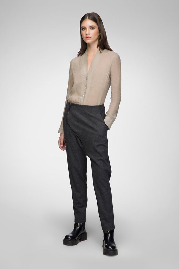 Hilda - Anthracite Wool Pant