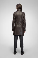 Claudia - Brown Leather Coat