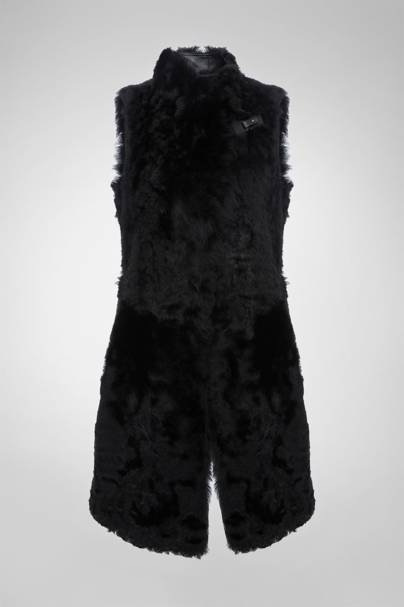 Tory - Stella Schwarze Shearling-Weste