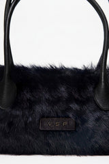 Virginia - Schwarze Ledertasche