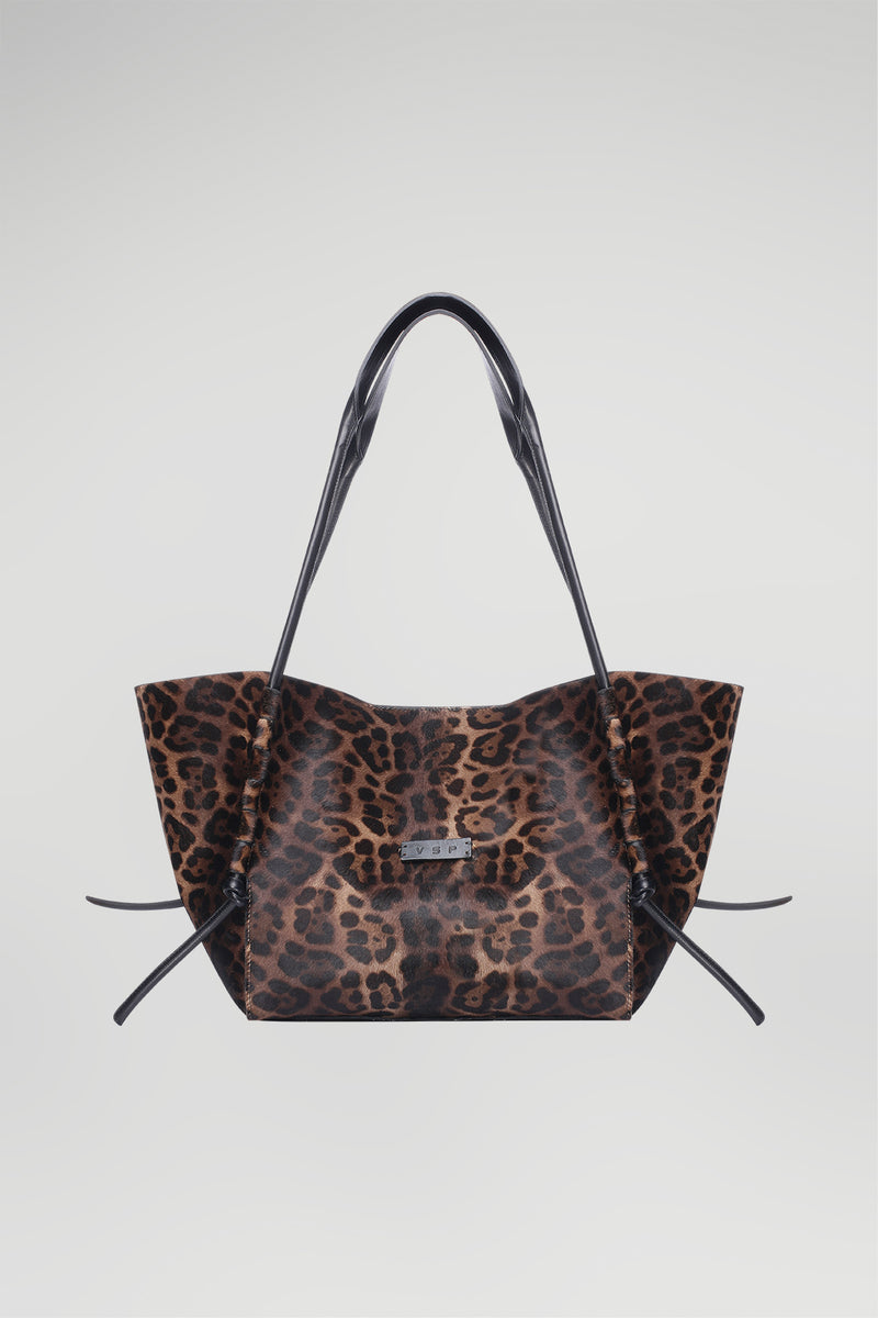 Jacobine - Braune Leoparden Tasche