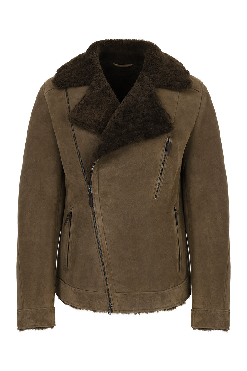 David - Brauner Tabak Lammfelljacke