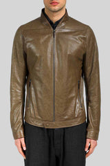 Brauner Tabak Lederjacke