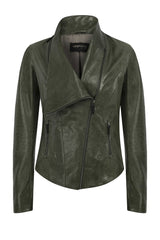 VSP - Alba - Green Leather Jacket